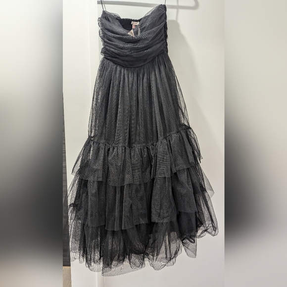 1861 black midi tulle strapless dress WITH TAGS (read description)*** - Picture 5 of 14